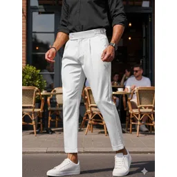 COVZ Men Tailored Slim Fit Mid-Rise Pleated Cropped Korean Gurkha Pants-picture-14