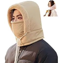 coziess 1Pcs, Windproof 3-in-1 Balaclava Beanie with Soft Fleece Lining, Face Mask & Neck Warmer for Cold Weather, Skiing, Snowboarding, Hiking, Outdoor Work & Daily Winter Protection Grey-picture-28