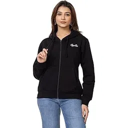 Women's Cotton Fleece Stylish Hoodies | Full Sleeve Solid Zipper Hooded | Side Pockets| Casual Lightweight Winter Wear Sweatshirt for Women-image-34