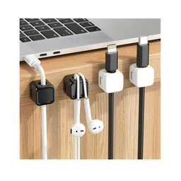 COZY VIBES Cable Holder for Desk, Easy Cable Clips Wire Manager for Table Cable Management Box for Home,Office, Car Wall Desktop Nightstand - PACK OF 1 - COLOR MAY VARY-picture-27