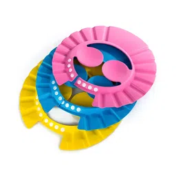 Cozy Vibes Kids Bath Visor Hats Wash Hair Adjustable Waterproof Ear Protection Eye Soft Children Care Baby Shampoo Shower Shield Hats-Pack of 1- Color May Vary image 1