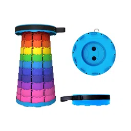 COZY VIBES Portable Folding Telescopic Camping Stool Height Adjustable Plastic Step Hiking Picnic Retractable Seat for Adults/Children/Outdoor/Travel/Indoor/Waiting Area - PACK OF 1 - COLOR MAY VARY-image-32