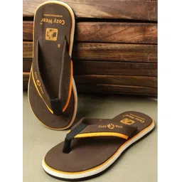 Cozy Wear Men Brown Flip Flops-image-41