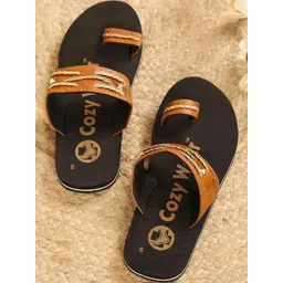 Cozy Wear Men Brown Flip Flops-picture-30