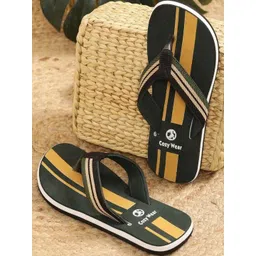 Cozy Wear Men Green Flip Flops-picture-27