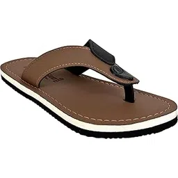 Cozy Wear Men Slippers (Brown, Black, 10) | Slippers for Men | Rubber-picture-10