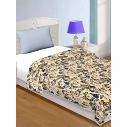 COZYEXPORTS Pink & Blue Floral Pure Cotton AC Room Single Bed Dohar-picture-42