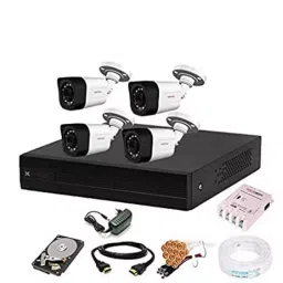 CP Plus 2.4MP 4 Pcs White and Black Camera and 4 Channel DVR Kit with All Accessories 4CHDVR-4B-03-image-9