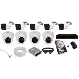 CP Plus 2.4MP 5 Pcs Bullet 4 Pcs Dome White and Black Camera 16 Channel DVR and HDD Kit with All Accessories-image-7