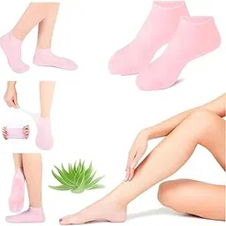 Cracked Heels Moisturizer Silicon Socks for Women, Moisturizing Gel Socks, Spa Pedicure Socks, Silicone Socks for Cracked Feet, Foot Care, Soft Heel Protector, Reusable Waterproof Socks (1 PAIR)-picture-25
