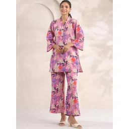 CRAFIQA Printed Pure Cotton Tunic With Palazzos Co-Ords-picture-23