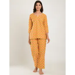 CRAFIQA Women Printed Pure Cotton Night suit-picture-34