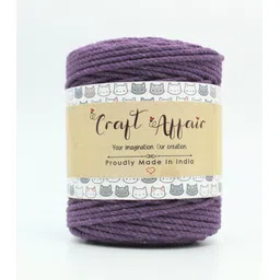 craft affair | 3ply Twisted Cotton Macrame Cord (20 M, 4mm) | Art-Craft&Diy - Voilet Voilet-picture-27