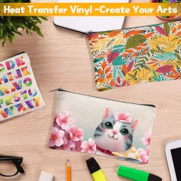 Craft Bag Canvas Cotton Canvas Black 7.5 x 5 inches -10 Pouches Multipurpose, 10 Pack, Makeup Bag, Cosmetic Bag, Travel Toiletry Pouch, Pen Pencil Case, DIY, Black Zipper, Invoice Bill Bag image 4