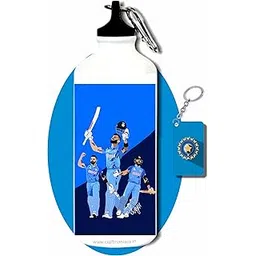 CRAFT MANIACS Virat Kohli 600 ML BPA & Lead Free Sipper Bottle & Cricket Keychain Best HD Print Sipper For Cricket Lovers-picture-24