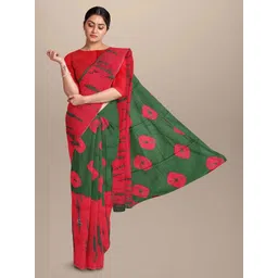 Craft Musium Bandhani Hand Block Printed Pure Cotton Saree-picture-37