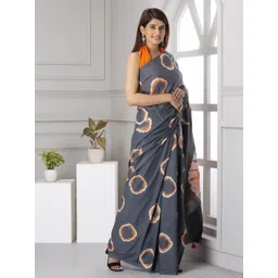 Craft Musium Bandhani Hand Block Printed Pure Cotton Saree-picture-36