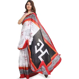 Craft Musium Ethnic Motifs Printed Pure Cotton Saree With Unstitched Blouse Piece-picture-10