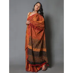 Craft Musium Ethnic Motifs Pure Cotton Saree-picture-20