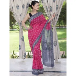 Craft Musium Ethnic Motifs Pure Cotton Saree-picture-16