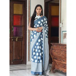 Craft Musium Ethnic Motifs Pure Cotton Saree-picture-25