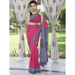 Craft Musium Ethnic Motifs Pure Cotton Saree-picture-14