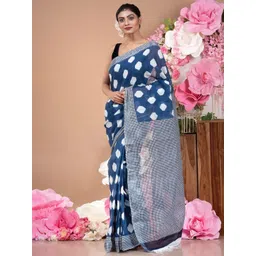 Craft Musium Geometric Printed Pure Cotton Saree-picture-16