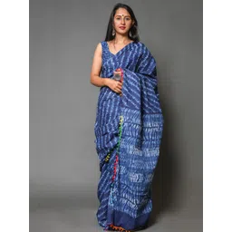 Craft Musium Leheriya Pure Cotton Saree With Blouse-picture-23