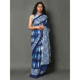 Craft Musium Pure Cotton Hand Block Printed Saree-picture-40