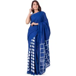 Craft Musium Pure Cotton Jaipuri Hand Block Print Saree-picture-49