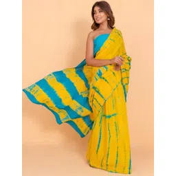 Craft Musium Tie and Dye Jaipuri Pure Cotton Saree-picture-25