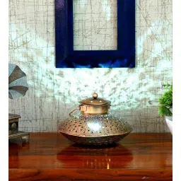 craft tree Degchi Jali Gold Metal Hanging Tea Light Holder-picture-21