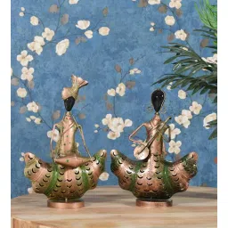 craft tree Golden Metal Couple Figurine In Golden Colour-picture-27