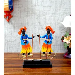 craft tree Handpainted Punjabi Dancer Metallic Showpiece-picture-29