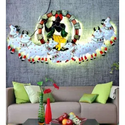 craft tree Krishna With 7 Cow Wall Hanging In White Colour-picture-30