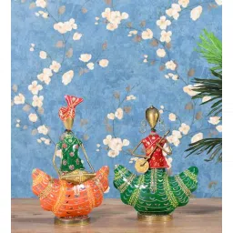 craft tree Metal Multicolour Musician Set Of 2 Figurine-picture-38