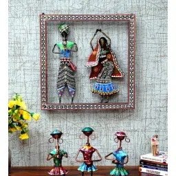 craft tree Metallic Dancer Couple Wall Hanging Frame In Yellow-picture-27