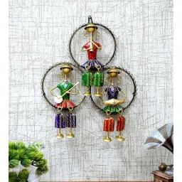 craft tree Metallic Musician Wall Hanging Frame (Set Of 3) In Multicolour-picture-20
