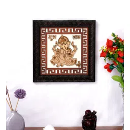 Ganesha Frame Saffron MDF Religious Frame by Craft Tree-picture-11