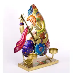 craft tree Ganesha Gold Iron Tea Light Holder image 4