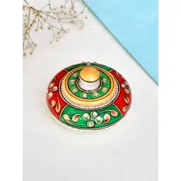 CRAFTAM Red & Green Marble Sindoor Box-picture-34