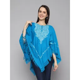 CRAFTBAZAR Kashmiri Embroidered Poncho-picture-26