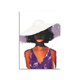 Craftnest creations White & Purple Single Piece Canvas Abstract Wall Paintings-picture-30