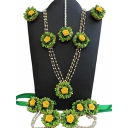 craftsai exports Women Green Jewellery Set-picture-14