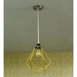 craftter Diamond Geometric Golden Metal Pendant Hanging Light-picture-30
