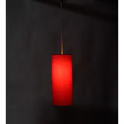 craftter Handcrafted Red Cotton Cylindrical Hanging Light-picture-32