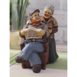 CraftVatika Brown & Grey Polyresin Romantic Love Couple Showpiece-picture-18