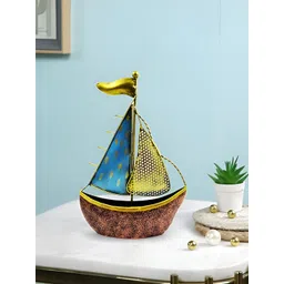 CraftVatika Gold-Toned & Blue Metal Idol Showpiece-picture-21