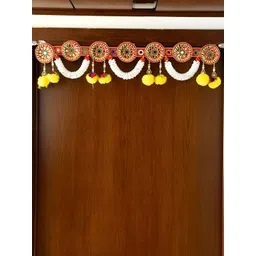 CraftVatika Red & White Textured Cotton Toran-picture-27