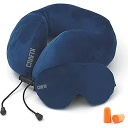 Craftx Crafting Happiness... Travel Pillow, Pure Micro Fiber Neck Pillow, Comfortable & Breathable, 360 Degree Neck Support, Standard Neck Pillow (Blue, Large)-picture-32